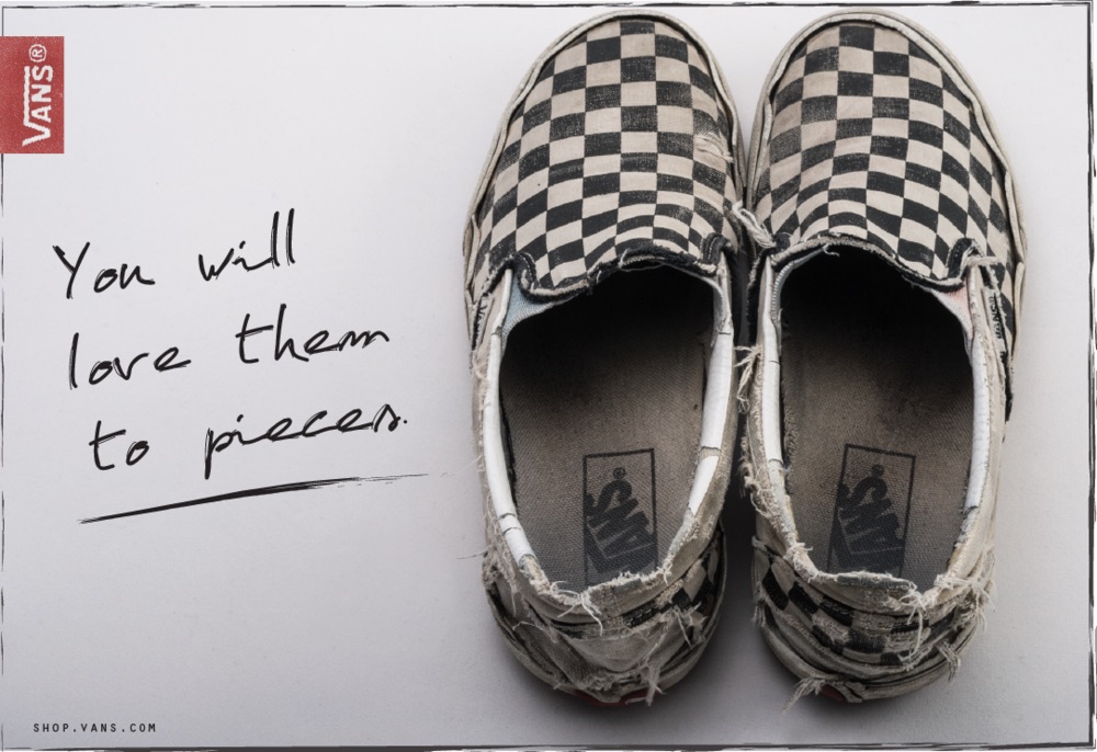 vans with writing on them